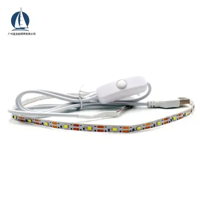 USB 5V LED Light Strip with 501 Push-Button Switch, Tri-Color Dimming - 7