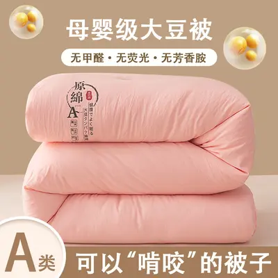 A类母婴级原棉大豆被春秋被夏被纤维被芯加厚冬被被子礼品棉被子a - 9