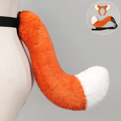 Halloween Fox Ears Headband and Tail Set, Party Costume Accessory - 9