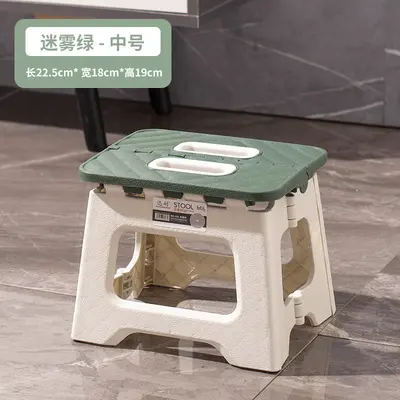 Extra thick entertainment portable plastic folding chair patio outdoor adult and children folding stool fishing train mini small - 9