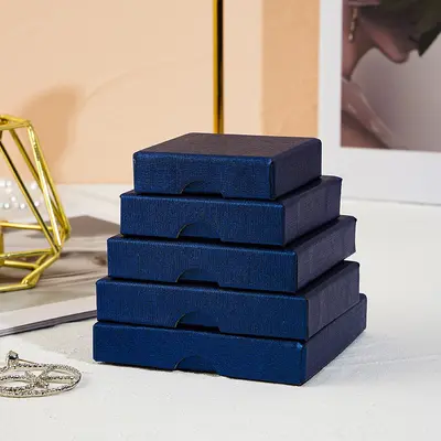 In-Stock Cross-Border Jewelry Box 1.6cm Top and Bottom Lid Necklace Earring Pearl Jewelry Box Ring Earring Packaging Box - 9