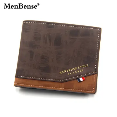 MenBense Men's Short Frosted Wallet with Hinge and Multi-Card Slots - 6