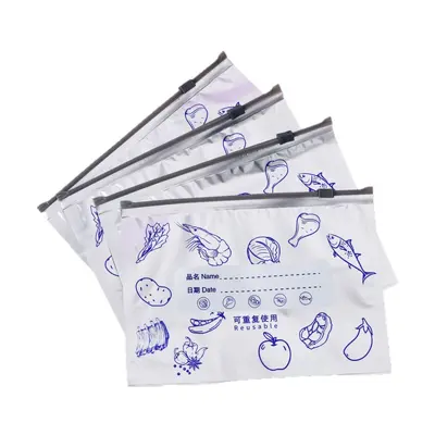 Alüminyum folyo kaplı taze saklama poşetleri, gıda soğutma için kilitli poşetler, sebze saklama poşetleri, buzdolabı ve dondurucu için kilitli poşetler - 6