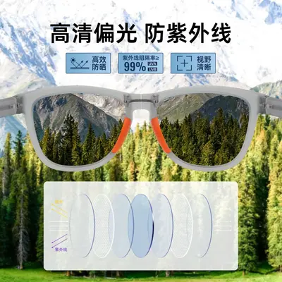 Folding Polarized Cycling Glasses, Model 8888, for Running and Mountaineering - 5