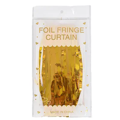 1x2 m Shiny Gold Tassel Party Backdrop Rain Curtain