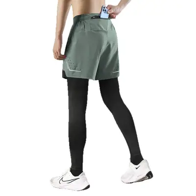 Erkek Koşu Pantolonu, Telefon Cepli, Hızlı Kuruyan Maraton Fitness Taytı