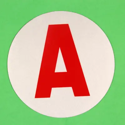 French Novice Car Sticker Static Red A Sticker Reflective Suction Cup Car Sticker Magnetic A Sticker French Beginner A-Plate Sticker