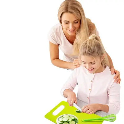 32-Piece Children's Plastic Knife and Cutting Board Set