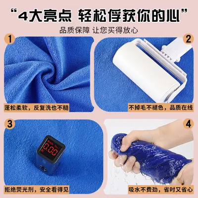 Factory wholesale beauty salon barber shop special towel thickened water-absorbent non-shedding hair drying towel microfiber towel