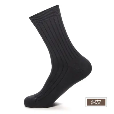 Herren-Baumwollarbeitssocken für alle Jahreszeiten, dicke Mittellängen-Socken für Herbst und Winter, doppelt gestrickte, vollständig baumwollene, geruchsbekämpfende Socken, Zhuji-Socken. - 9