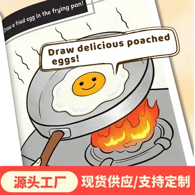 Children's creative comic coloring book with drawing activities