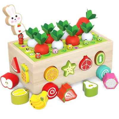 Wooden Shape Matching Farm Educational Toy for Ages 1-3
