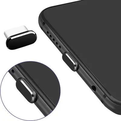 手机防尘塞套装USB C口 防尘塞带刷子防尘清洁套装手机型号通用