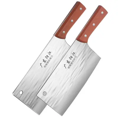Yangjiang kitchen knife set, stainless steel, wooden handles - 5