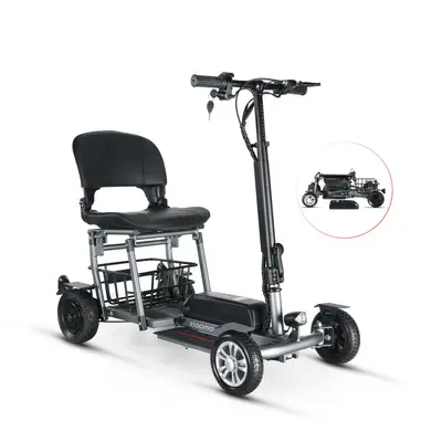Elderly Power-Assist Mobility Scooter, Aluminum Alloy, Folding, Lithium Battery - 7