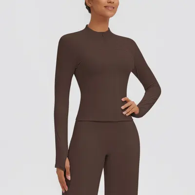 Women's Quick-Dry Thin Zip Yoga Jacket, Breathable - 3