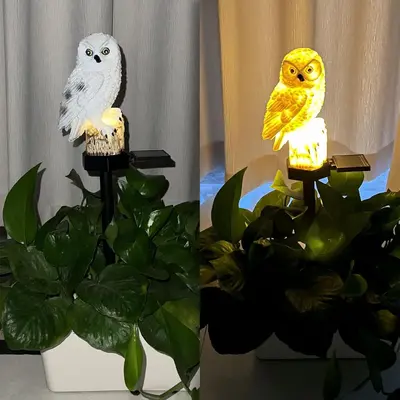 Güneş baykuş lambası reçine lamba led dekoratif peyzaj lambası sınır ötesi açık hava bahçe dekorasyonu çim lambası
