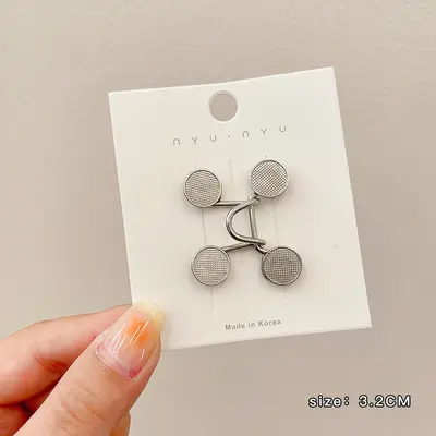 Invisible Waist Tightener Brooch with Jeans Button Pin for Women - 7