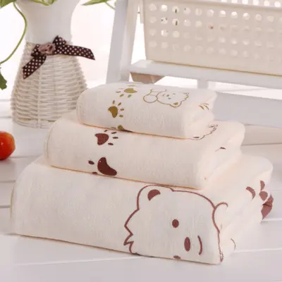 Bedruckte Badetuchgarnitur, 3-teilig, Unisex
