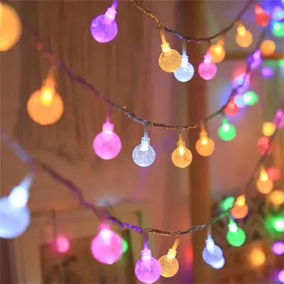 LED String Lights Round Ball Colorful Blinking Starry Sky