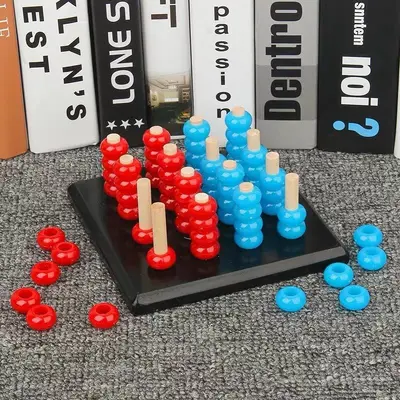 Montessori Holz-Vier-Gewinnt Mathe-Lernspiel - 7