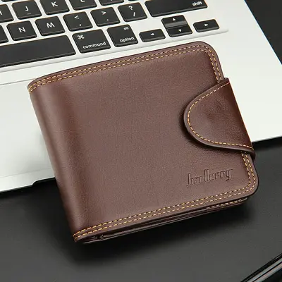 Herren-Kurzbörse im hochwertigen Look, Business-Stil Baellerry mit Reißverschluss und Druc