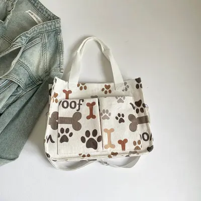 Large Capacity Women's Tote Bag Single Shoulder Retro Casual Style - 7