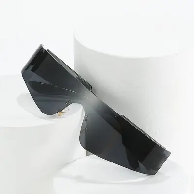 Punk-Sportsonnenbrille, einteiliges rahmenloses Design - 4