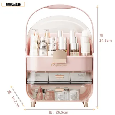 Dust-proof cosmetic storage box, large capacity