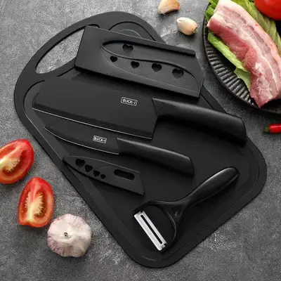 Stainless steel kitchen knife set with fruit knife - 8