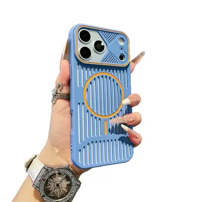 iPhone 14-17 Pro Max delikli soğutmalı metal kılıf