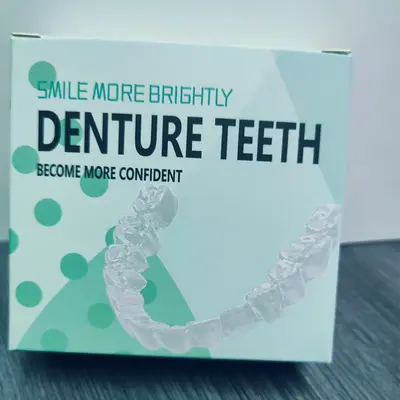 Simulated Teeth Covers Upper and Lower Whitening Holeless Fake Teeth Veneers - 9