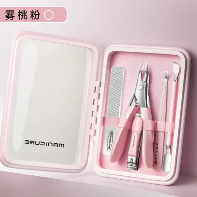 高质量不锈钢死皮剪套装死皮钳指甲刀高档盒装修甲美甲工具套装 - 7