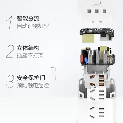 Bull USB Rubik Küp Çok Delikli Soket Toptan Küçük Rubik Küp Soket Akıllı Çok Fonksiyonlu Hızlı Şarj Rubik Küp Soket Kablosuz