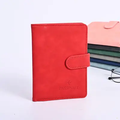 Leather Passport Holder, Multi-Card, PU Thickened - 10