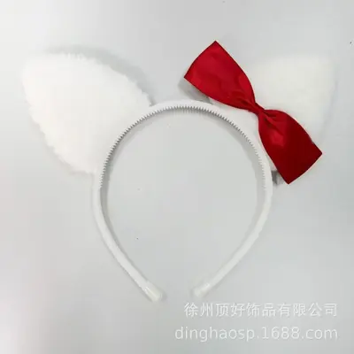 Children's Glitter Bow Cat Ear Headband for Parties and Festivals - 8