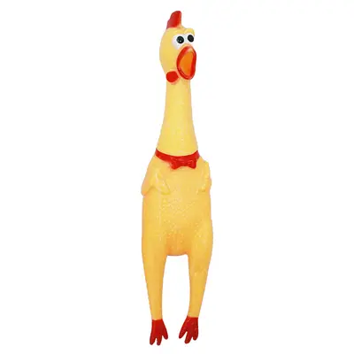 Screaming Chicken Squeaky Dog Toy, Stress Relief - 6