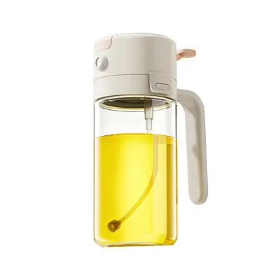 Automatische Ölkaraffe mit Sprühfunktion, 2-in-1 Haushalt Küche, verschüttungssicher, Gewürzflasche, Grill Glassprühflasche für Öl