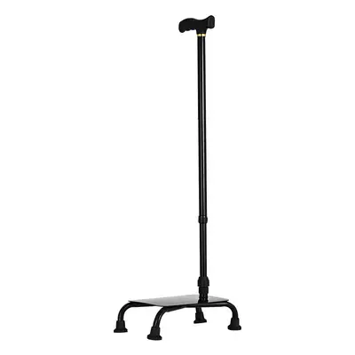Four-Legged Adjustable Walking Cane with Anti-Slip Base for Elderly and Stairs