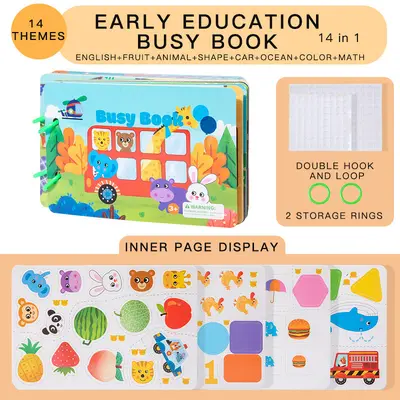 Magnetic Quiet Book Large Busybook for Children - 10