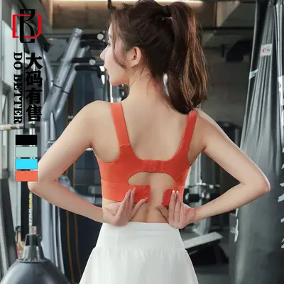 Cross-Strap Sports Bra, Large Size, Anti-Sagging, Impact-Resistant Back