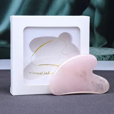 Kaynağından Fabrika Pembe Kristal Masaj Roller Jade Roller Masaj Cihazı Parmak Gua Sha Tahtası Hediye Kristal Güzellik Aracı - 10