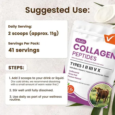 454g Collagen Powder Dietary Supplement - 3