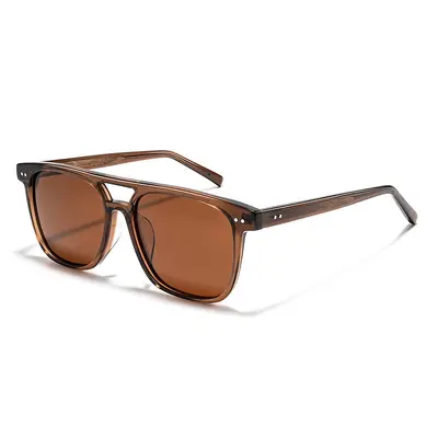 Women's Square Frame Sunglasses, Double Bridge, UV-Proof, Model 2A812 - 8
