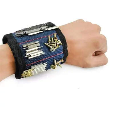 Yapışkanlı Velcro donanım aracı tornavida vidaları ile sınır ötesi manyetik bilek kayışı manyetik manyetik bilek kayışı - 5