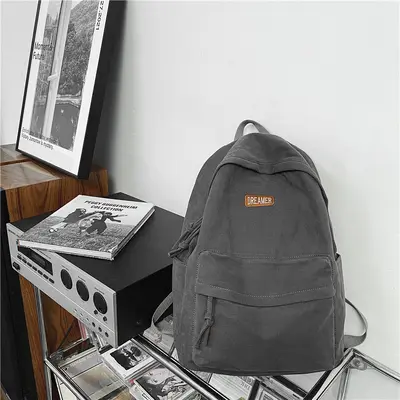 Rucksack Herren Universität Student Leinen Rucksack ins japanischer Stil einfach große Kapazität Reiserucksack Gymnasium Mittelschule Schüler Rucksack - 10