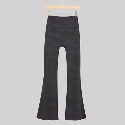 LU outdoor yoga pantolonu, yüksek bel, paça genişleyen, hızlı kuruyan - 9