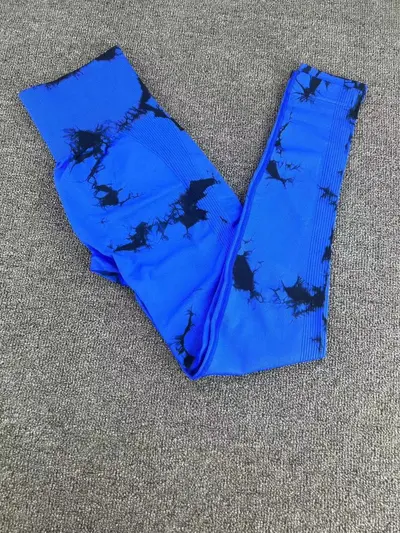 Tie-Dye Yoga Pants, High-Waist Peach Butt Effect - 10