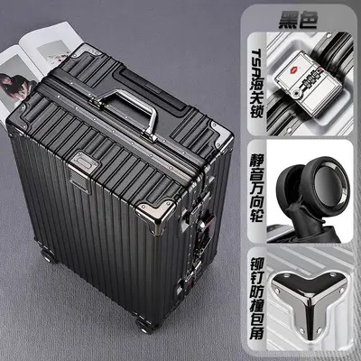 Ride-On Trolley Suitcase with Large Capacity and Combination Lock, Durable - 8