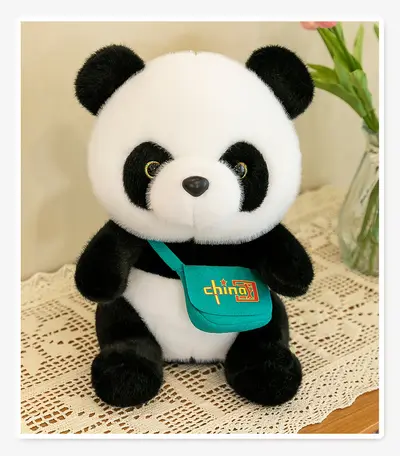 Vizon Panda Bebek Peluş Oyuncak Sevimli Simülasyon Dev Panda Bez Bebek Kız Doğum Günü Hediyesi Yastık - 7